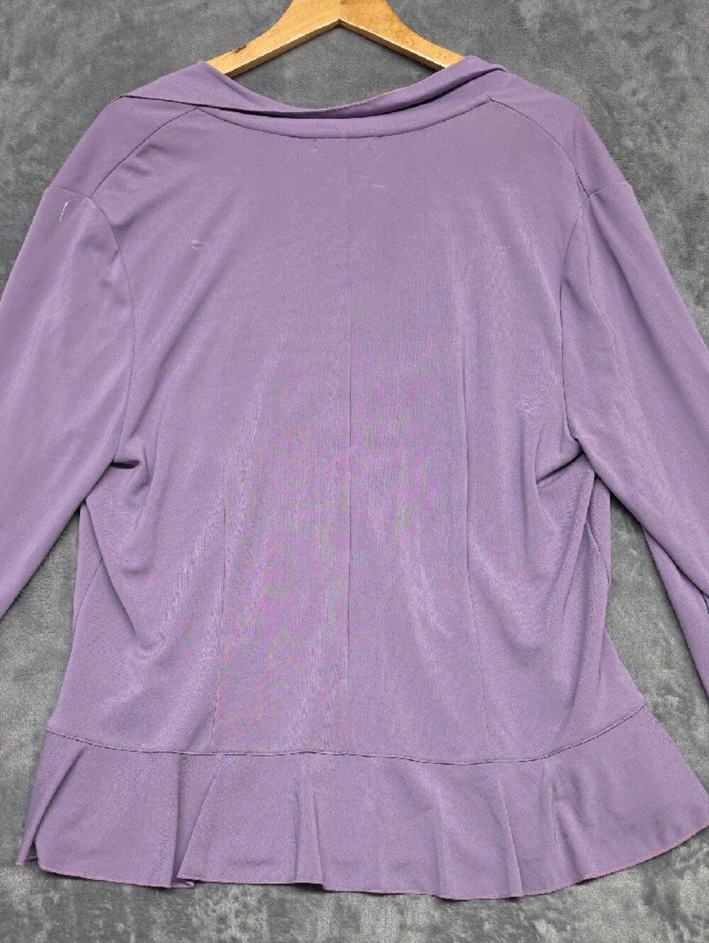 Casual Corner Lavender Ruffle-Trim Cardigan Sz XL - Picture 7 of 8